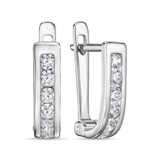 Серьги с фианитами