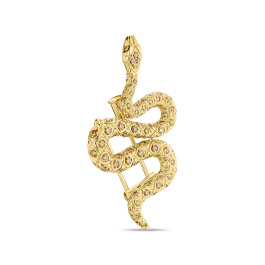 Брошь с цветными бриллиантами и цветными бриллиантами