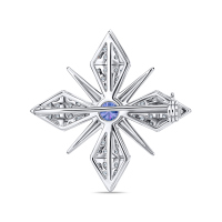 Брошь с бриллиантом и танзанитом - фото 2