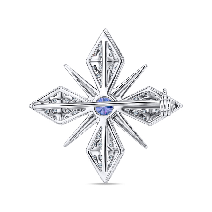 Брошь с бриллиантом и танзанитом - фото 2