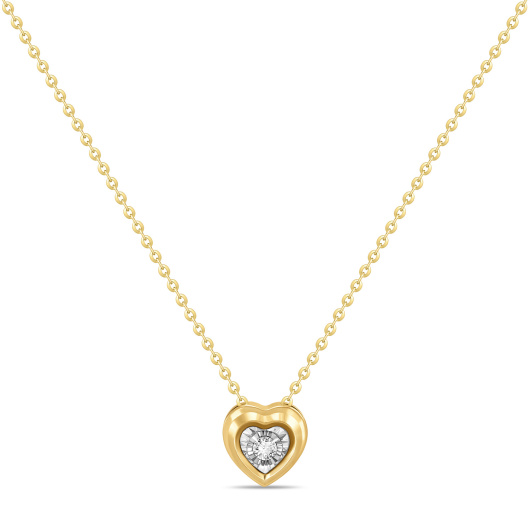 Колье с бриллиантом и рубином