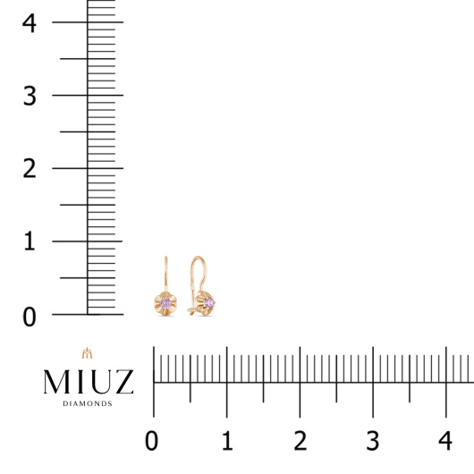 Серьги с фианитами