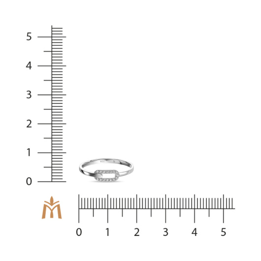 Кольцо с фианитами