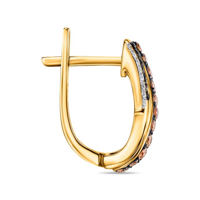 Серьги с бриллиантами и облагороженными бриллиантами - фото 2