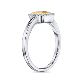 Кольцо с бриллиантами и облагороженными бриллиантами