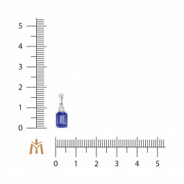 Подвеска с танзанитом и бриллиантом
