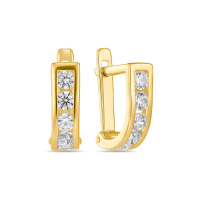 Серьги с фианитами - фото 1 Серьги с фианитами - фото 1