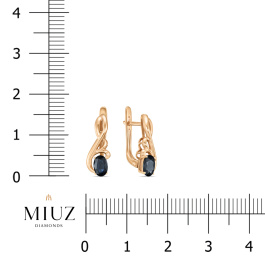 Серьги с сапфирами