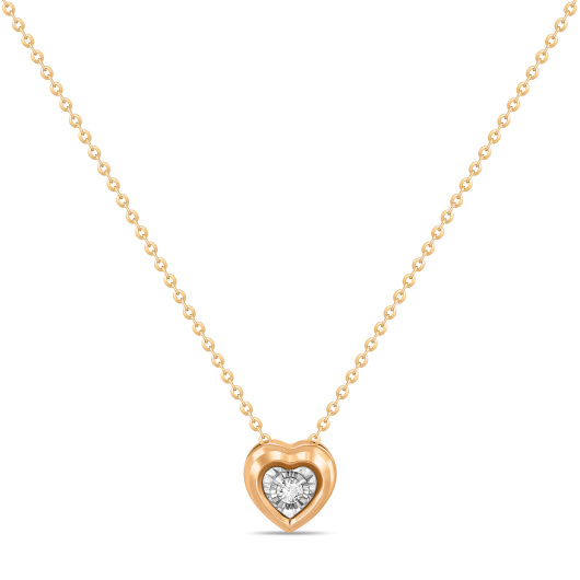 Колье с бриллиантом и сапфиром