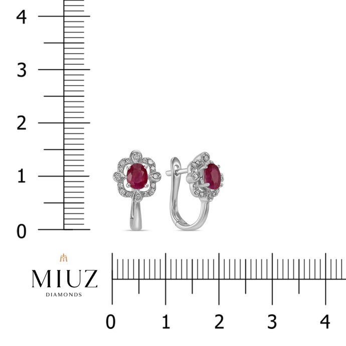 Серьги с бриллиантами и рубинами - фото 3 Серьги с бриллиантами и рубинами - фото 3