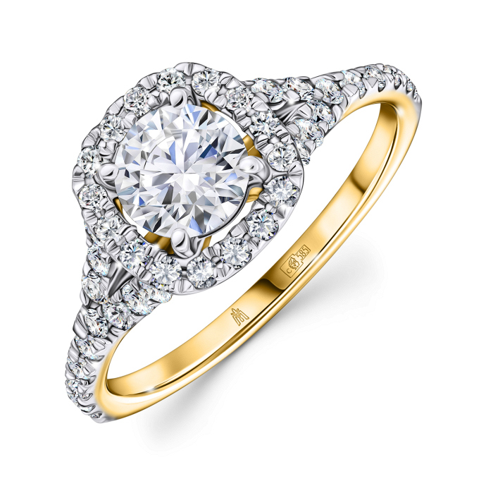 Кольцо с бриллиантом - фото 1