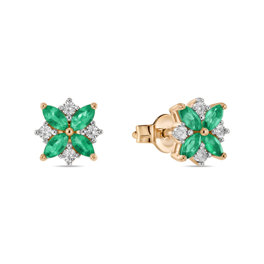 Серьги с изумрудами