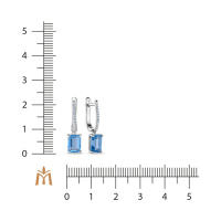 Серьги с топазами и бриллиантами - фото 2