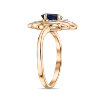 Кольцо с бриллиантами и сапфиром - фото 2 Кольцо с бриллиантами и сапфиром - фото 2