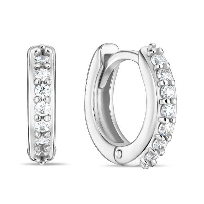 Серьги с фианитами - фото 1 Серьги с фианитами - фото 1