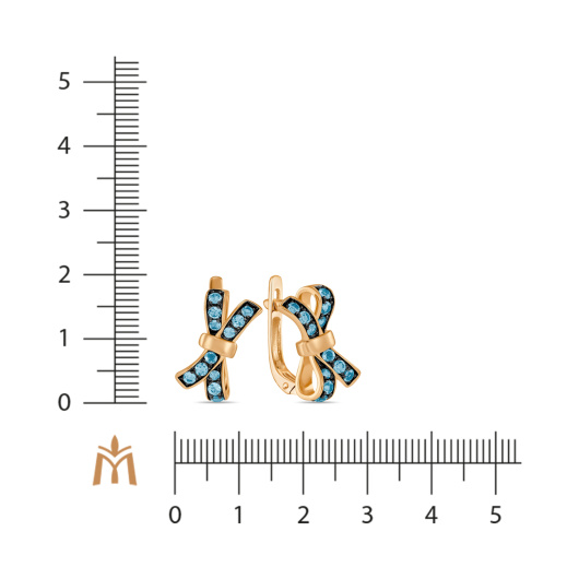 Серьги с топазом