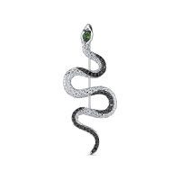 Брошь с цветными бриллиантами и облагороженными бриллиантами - фото 1