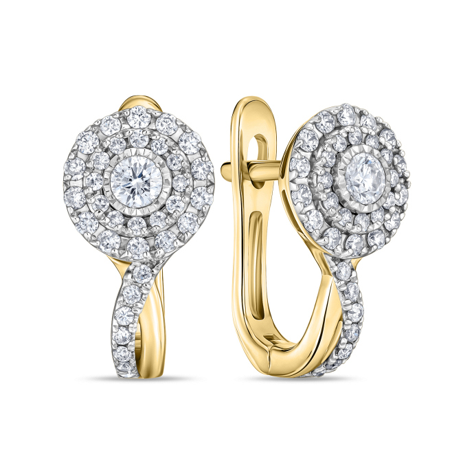 Серьги с бриллиантами - фото 1