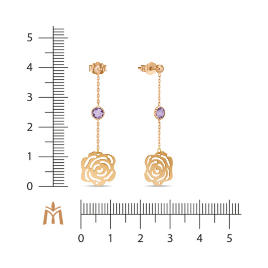 Серьги с аметистами