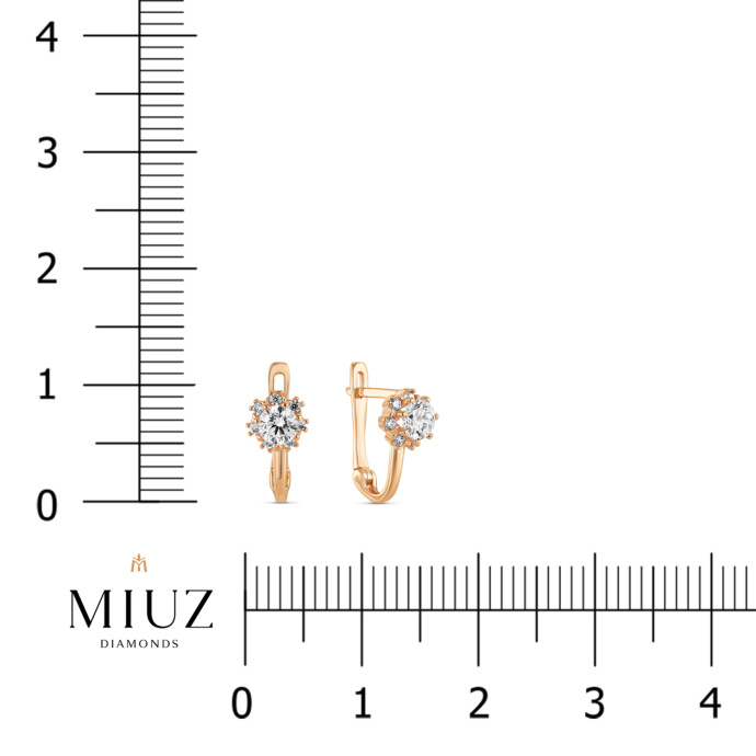 Серьги с фианитом - фото 2