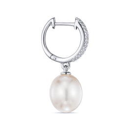 Серьги с бриллиантами и жемчугом