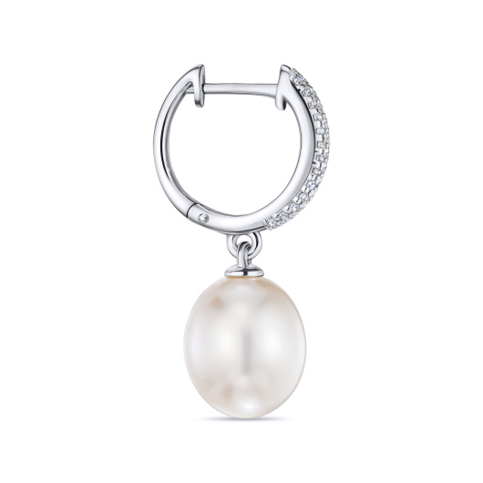 Серьги с жемчугом и бриллиантами