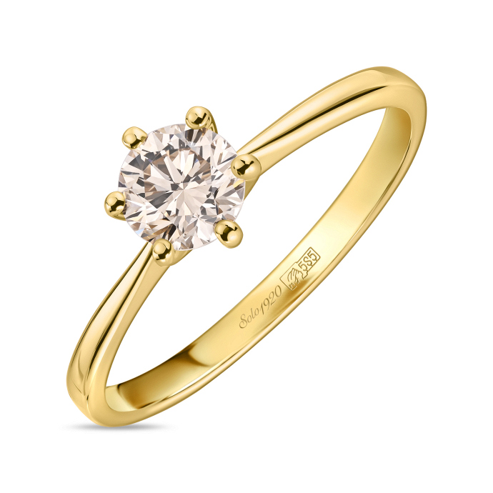 Кольцо с бриллиантом - фото 1