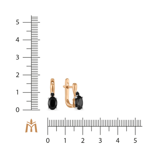 Серьги с цветными сапфирами