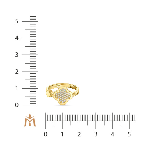 Кольцо с фианитами