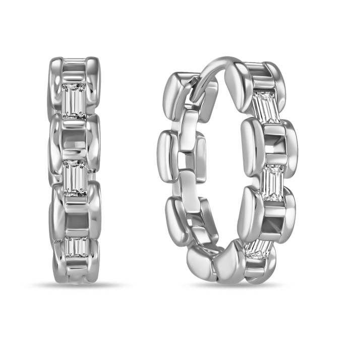 Серьги с фианитами - фото 1 Серьги с фианитами - фото 1