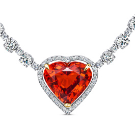 Колье с бриллиантами и спессартином