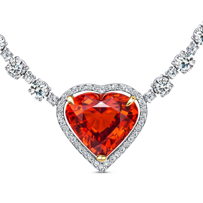 Колье с бриллиантами и спессартином - фото 2