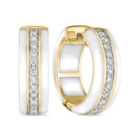 Серьги с керамикой и бриллиантами - фото 1 Серьги с керамикой и бриллиантами - фото 1