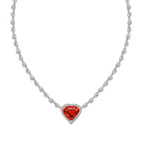 Колье с бриллиантами и спессартином - фото 1