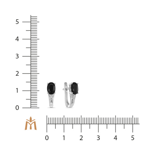 Серьги с цветными сапфирами и бриллиантами