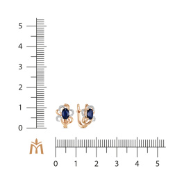 Серьги с сапфирами и бриллиантами