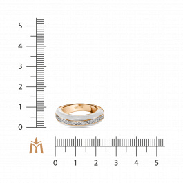 Кольцо с керамикой и бриллиантами