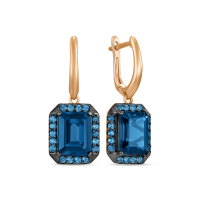 Серьги с лондон топазом - фото 1 Серьги с лондон топазом - фото 1