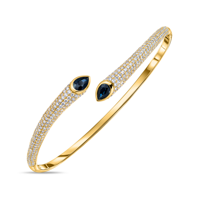 Браслет жесткий с бриллиантами и сапфирами - фото 1