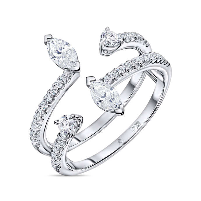 Кольцо с бриллиантами - фото 1