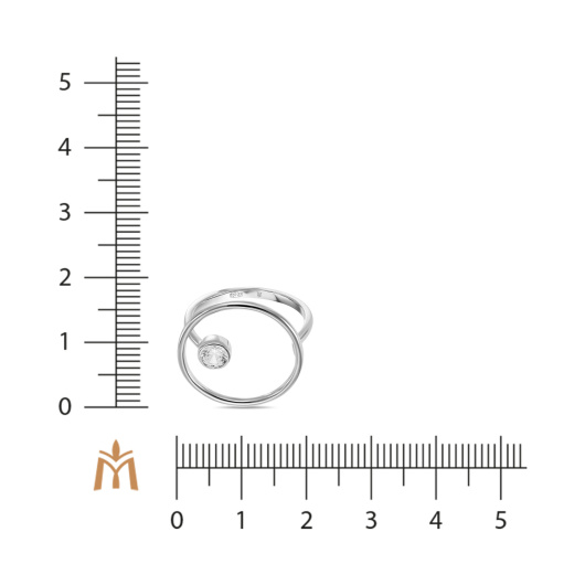 Кольцо с фианитом