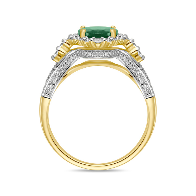 Кольцо с бриллиантами и изумрудом - фото 2 Кольцо с бриллиантами и изумрудом - фото 2