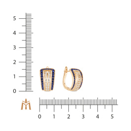 Серьги с сапфирами и бриллиантами