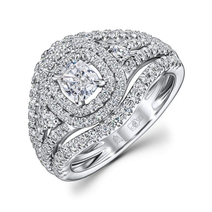 Кольцо с бриллиантами - фото 1