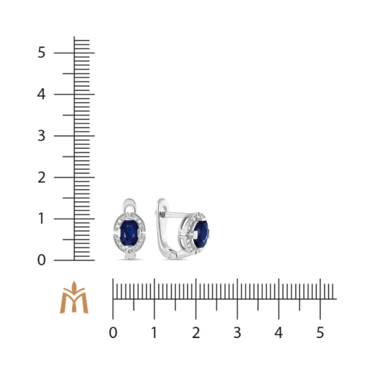 Серьги с сапфирами и бриллиантами