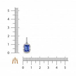 Подвеска с бриллиантами и танзанитом