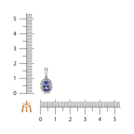 Подвеска с бриллиантами и танзанитом