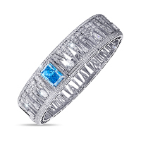 Браслет жесткий с бриллиантом - фото 1 Браслет жесткий с бриллиантом - фото 1