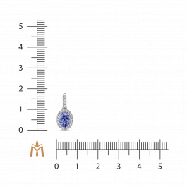 Подвеска с бриллиантами и танзанитом