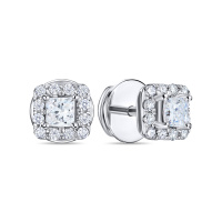 Серьги с бриллиантом - фото 1